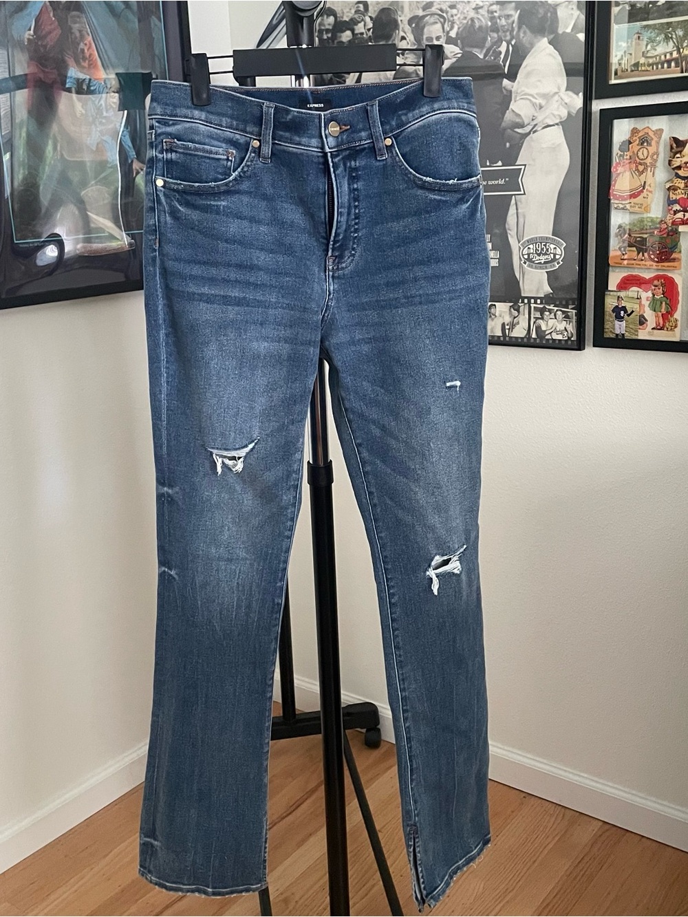 Express skyscraper blue jeans women’s size 10R